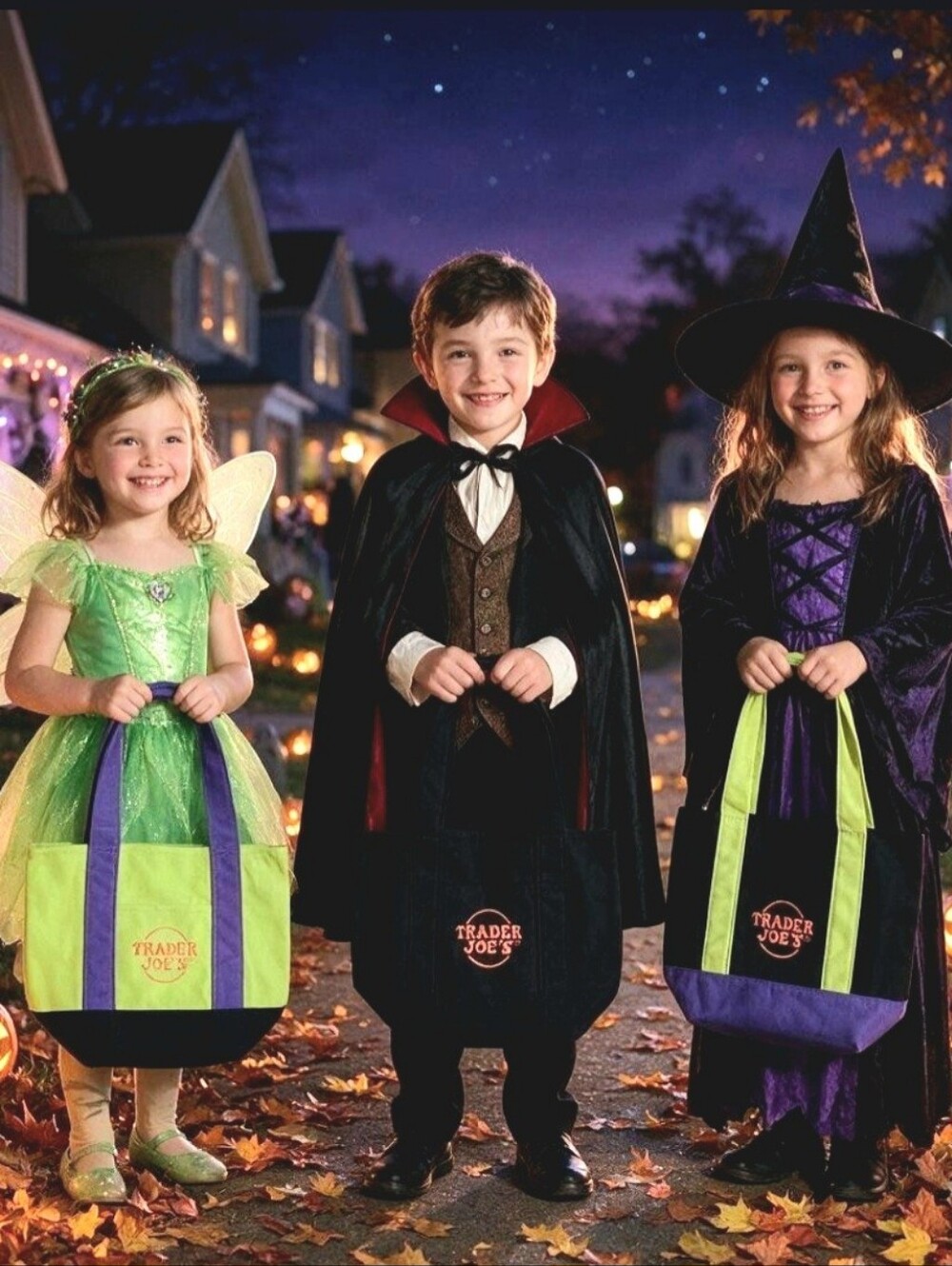 Trader Joe's Halloween Limited Edition MINI TOTE BAGS, Set Of 3